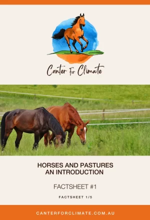 Canter for Climate - Factsheet 1 - Horses and Pastures an Introduction - Title page on white